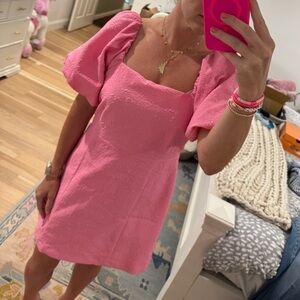 Pink Off-Shoulder Dress